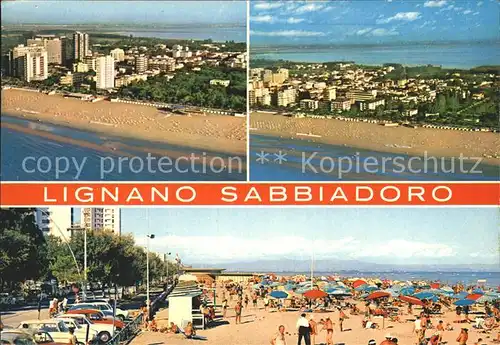 Lignano Sabbiadoro Fliegeraufnahme Strand Kat. Lignano