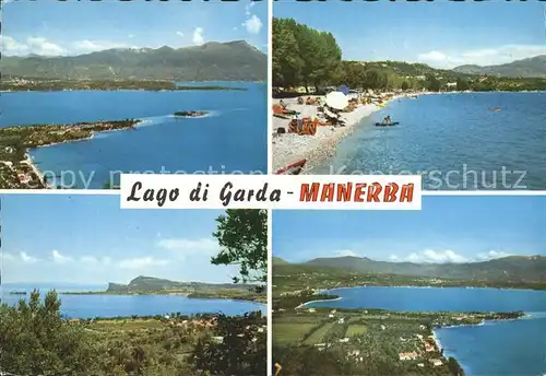 Manerba del Garda Fliegeraufnahme Strand Kat. Brescia