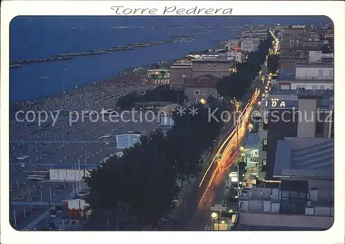 Torre Pedrera Strand am Abend Kat. Rimini