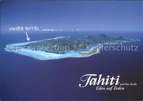 Tahiti Polynesien Fliegeraufnahme Kat. Ozeanien