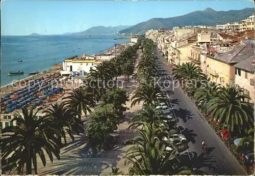 Loano Lungomare e Corso Roma Strandpromenade Allee Kat. Italien