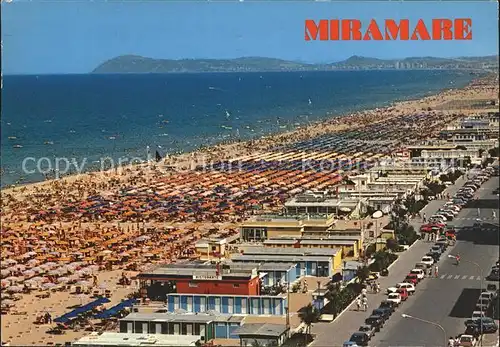 Miramare di Rimini  Panorama della spiaggia Strand Kat. Rimini