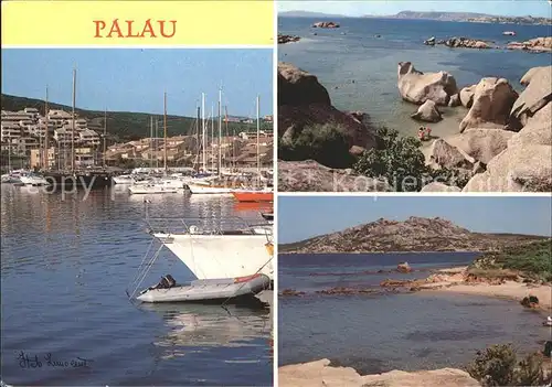 Palau Sardegna Hafen Segelschiffe Kueste
