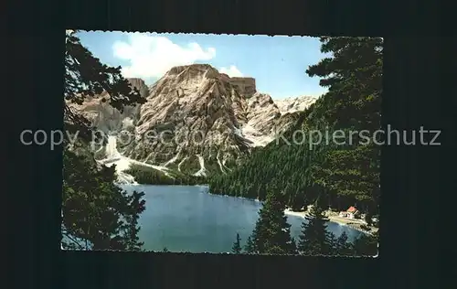 Prags Pragser Wildsee Lago di Braies Croda del Beco Kat. Pragser Tal