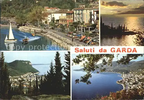 Garda Uferpromenade Sonnenuntergang Panorama Gardasee Kat. Lago di Garda 