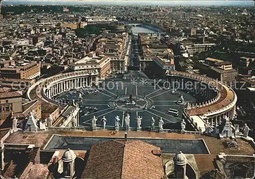 Vatikanstadt Citta del Vaticano Piazza San Pietro dalla Cupola Kat. Vatikanstadt