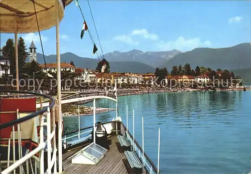 Baveno Uferpartie am See Segelboot Kat. Lago Maggiore