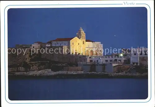 Vieste Foggia Scorcio notturno del borgo medievale Kat. Foggia