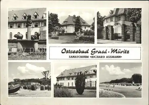 Graal-Mueritz Ostseebad Sanatorium Richard Assmann Strand Brunnen / Seeheilbad Graal-Mueritz /Bad Doberan LKR