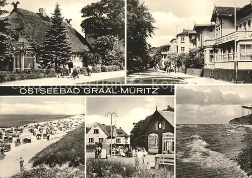Graal-Mueritz Ostseebad Ortspartien Strand Kueste Milchbar Seestern / Seeheilbad Graal-Mueritz /Bad Doberan LKR
