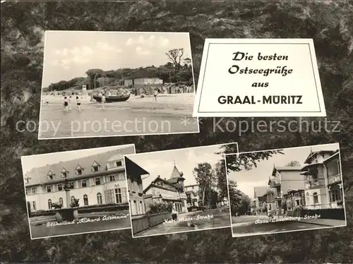 Graal-Mueritz Ostseebad Strand Seeheilbad Assmann Karl Marx Stadt Rosa Luxemburg Strasse / Seeheilbad Graal-Mueritz /Bad Doberan LKR