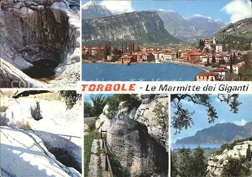 Torbole Lago di Garda Le Marmitte dei Giganti Gletschermuehlen Gardasee Kat. Italien