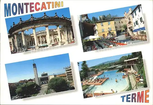Montecatini Terme Strassencafe Restaurant Swimming Pool Therme Kat. Italien