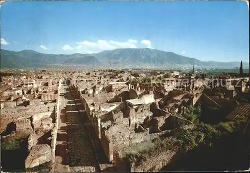 Pompei Panorama Scavi Ausgrabungen Ruinenstaette