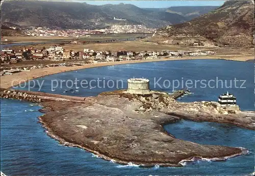 Bosa Marina Isola Rossa veduta aerea Rote Insel Kat. Oristano