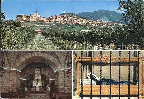 Assisi Umbria Panorama Tomba di San Francesco e Santa Chiara Gruft Kat. Assisi