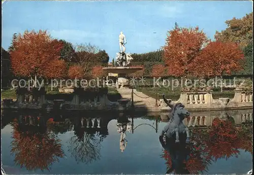 Firenze Toscana Fontana dell Oceano del Giambologna nel Giardino di Boboli Wasserspiegelung Kat. Firenze