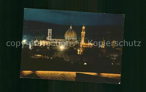 Firenze Toscana Panorama notturno Nachtaufnahme Kat. Firenze