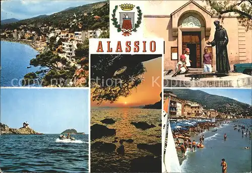 Alassio Piazza San Francesco Cappelletta Isola Gallinara Tramonto Spiaggia Kat. 