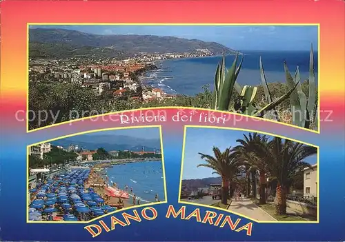 Diano Marina Panorama Riviera dei fiori Spiaggia Promenade Kat. Italien