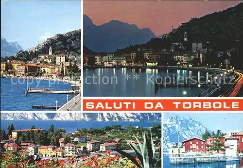 Torbole Lago di Garda Panorama Hafen Gardasee Alpen Kat. Italien