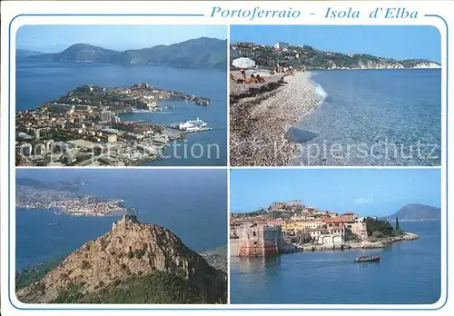 Portoferraio Toscana Panorama Burg Strand Kat. 