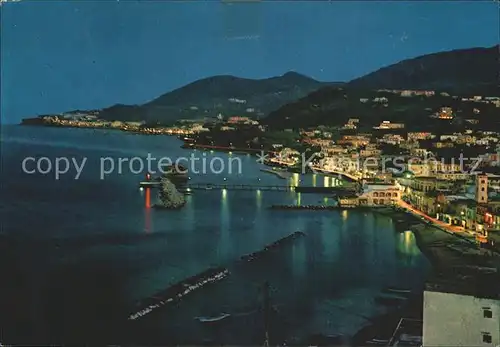 Lacco Ameno Notturno Hafen Nachtaufnahme Kat. Ischia Insel Golfo di Napoli