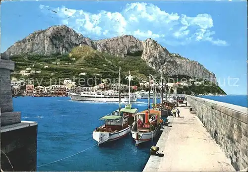 Capri Marina Grande Hafen Mole Berg Kat. Golfo di Napoli