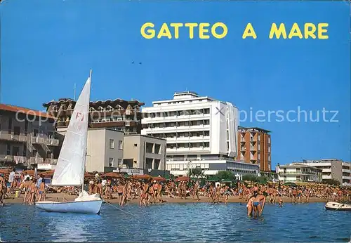 Gatteo A Mare Spiaggia e alberghi Strand Segelboot Hotels Kat. Italien