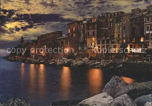 Portovenere Tramento Sonnenuntergang Uferpromenade