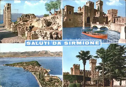 Sirmione Ruinen Schloss Gardasee / Italien /Italien
