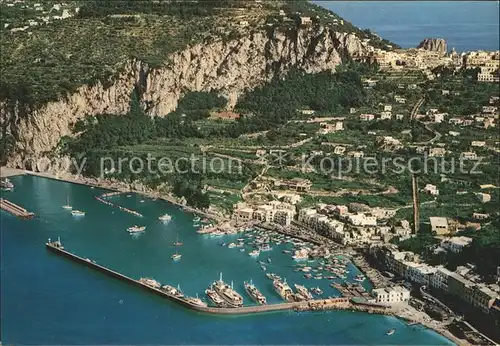 Capri Porto Hafen Fliegeraufnahme Kat. Golfo di Napoli