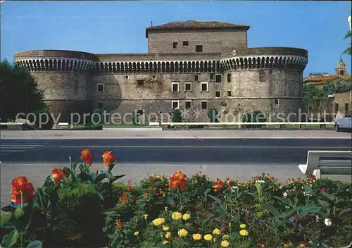 Senigallia Rocca della Rovere Festung Blumen Kat. Italien