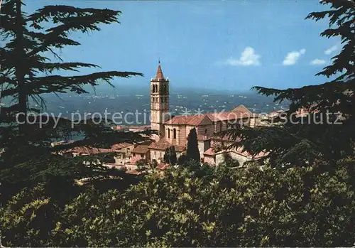 Assisi Umbria Basilica di Santa Chiara dai Giardini Pubblici Basilika Kat. Assisi