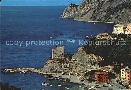 Monterosso al Mare Angolo pittoresco Malerische Ecke Hafen Kueste Kat. Italien