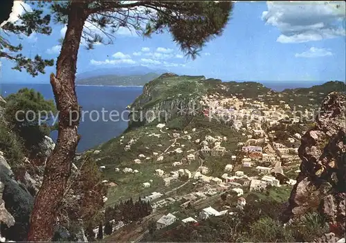 Capri Panorama verso Monte Tiberio Kat. Golfo di Napoli