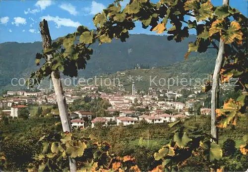 Valdobbiadene Panorama Blick von den Weinbergen Kat. Treviso