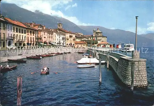 Cannobio Lago Maggiore Hafen Kaimauer Kat. Italien