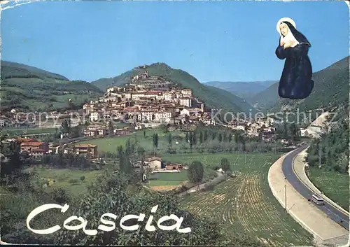 Cascia Panorama Strada per Roccaporena Santa Rita
