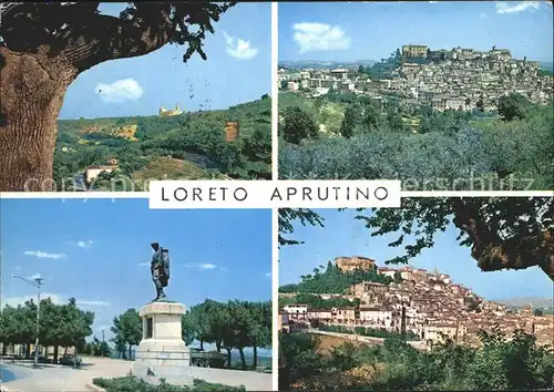 Loreto Aprutino Teilansichten Denkmal Statue