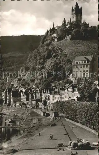 Cochem Mosel Teilansicht mit Burg Kat. Cochem