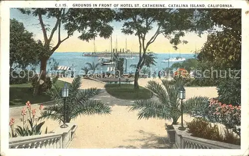 Catalina Island Grounds in front of Hotel St Catherine / Santa Catalina Island /