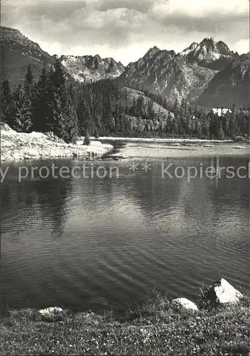 Vysoke Tatry Nove Strbske pleso Pohlad na Patriu Voli chrbat Kopky Vysoku Ostrvu Kat. Slowakische Republik