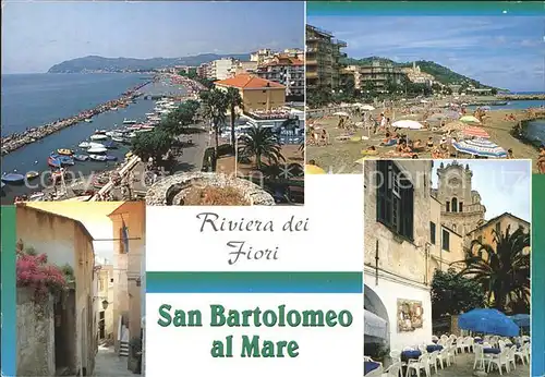 San Bartolomeo al Mare Lungomare e spiaggia Cervo carrugi caratteristici Kat. Imperia