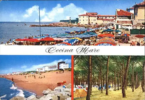 Cecina Mare Strandpartien Campingplatz Kat. Cecina