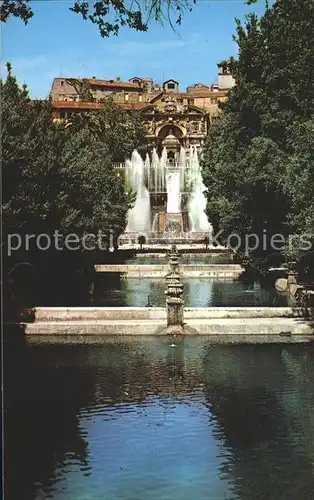 Tivoli Villa d Este Peschiere Fonane di Nettuno e Organo Kat. Italien