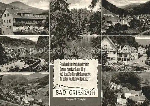 Bad Griesbach Schwarzwald  Mineral und Moorbad Teilansichten Kat. Bad Peterstal Griesbach