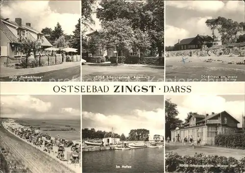 Zingst Ostseebad HOG Fischerklause FDGB Erholungsheime Duenenhaus Strand Hafen Kat. Zingst Darss