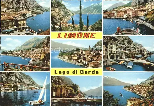 Limone sul Garda Teilansichten Hafen Gardasee Kat. 