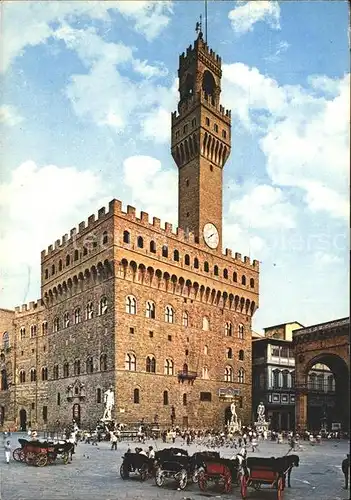 Firenze Toscana Piazza Signoria Palazzo Vecchio Kat. Firenze